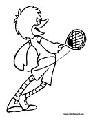 Tennis Coloring Page 13