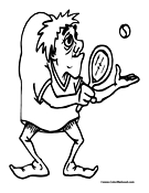 Tennis Coloring Page 19
