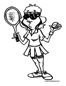 Tennis Coloring Page 20