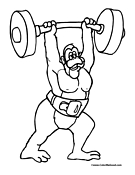 Weightlifting Coloring Page 2