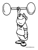 Weightlifting Coloring Page 3