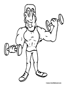 Weightlifting Coloring Page 5