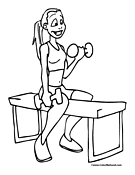 Weightlifting Coloring Page 7