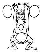Weightlifting Coloring Page 8