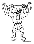 Weightlifting Coloring Page 10