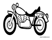 Motorcycle Coloring Sheet