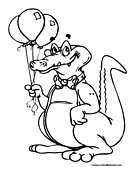 Alligator Coloring Page 1