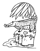 Alligator Coloring Page 2