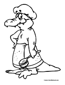 Alligator Coloring Page 3
