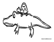 Free Alligator Coloring Page