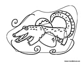 Free Alligator Coloring Page