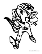 Free Alligator Coloring Page