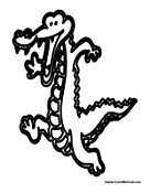 Free Alligator Coloring Page