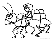 Ant Coloring Page 8