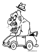 Ape Coloring Page 4