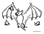 Bat Coloring Page 2