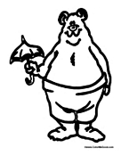 Bear with Umbrella