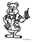 Bear Drinking Lemonade