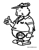 Bear Playing Tennis