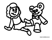 Doll and Teddy Bear