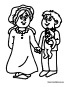 Boy and Girl with Teddy