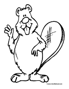 Beaver Coloring Page 9