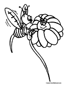 Bee Coloring Page 2