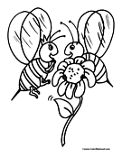 Bee Coloring Page 5