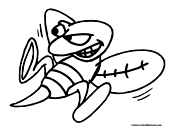 Bee Coloring Page 6