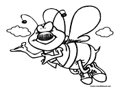 Bee Coloring Page 7