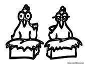 Chickens Laying Eggs