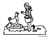 Girl with a Hen