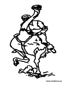 Man Riding Ostrich
