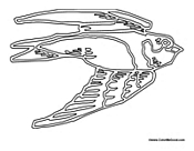 Sparrow Flying Artsy