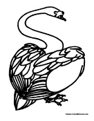 Swan with Feathers