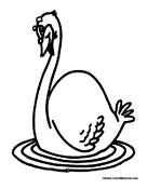Cartoon Swan