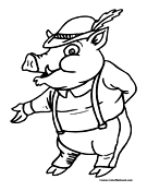 Boar Coloring Page 2