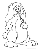 Bunny Coloring Page 2