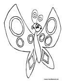 Butterfly Coloring Page 1