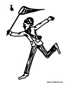 Man Chasing Butterflies