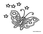 Butterfly with Stars
