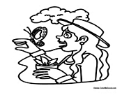 Butterfly on Girls Hand