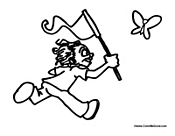 Kid Catching a Butterfly