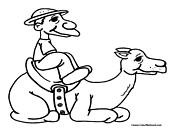 Camel Coloring Page 1