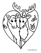 Caribou Coloring Page 3