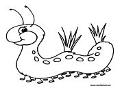 Caterpillar Coloring Page 4