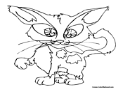 Cat Coloring Page 2