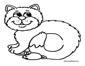 Cat Coloring Page 7