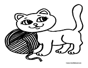 Cat Coloring Page 8