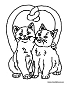 Cats in Love - Heart